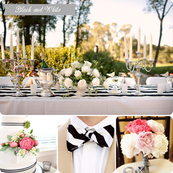  together a little bit of black and white striped wedding inspiration