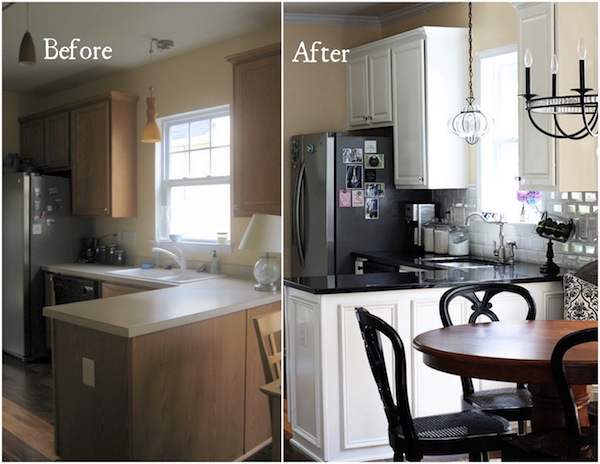 Kitchen before and after