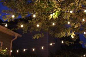 game night bistro lights