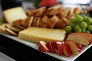 game night cheese platter