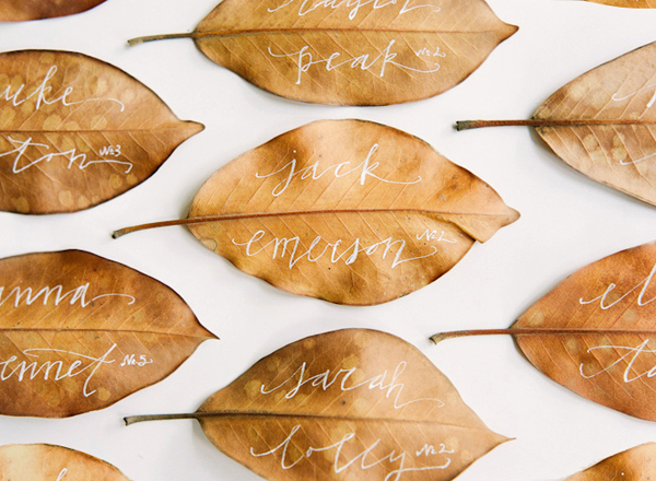 calligraphy- fall wedding