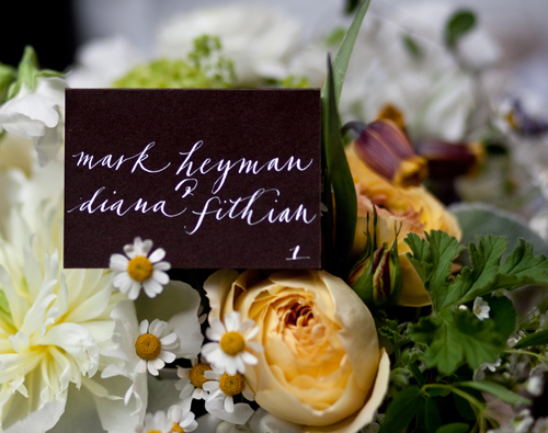 calligraphy in flowers
