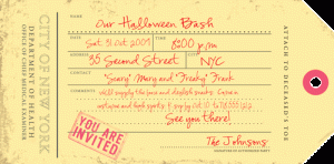 Brooklyn Limestone Toe Tag Invite