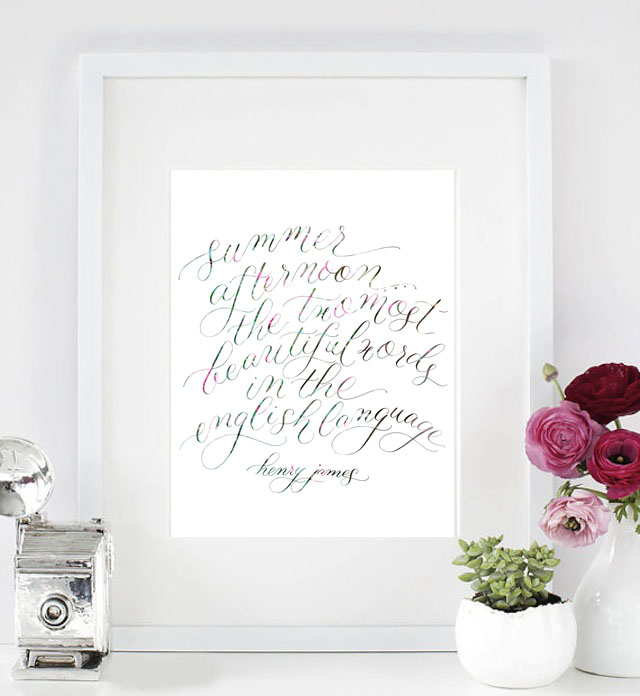 Summer quote calligraphy | Delighted Calligraphy